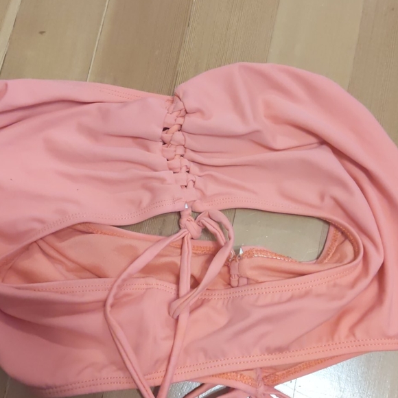 Pink high waisted bikini bottoms - Picture 2 of 3
